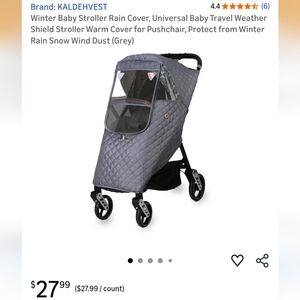 Gray Stroller Weather Cover